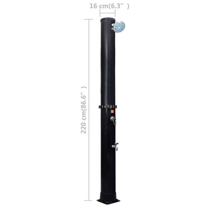 Duș solar de exterior cu cap de duș și robinet, 40 L - WALTI WALTI