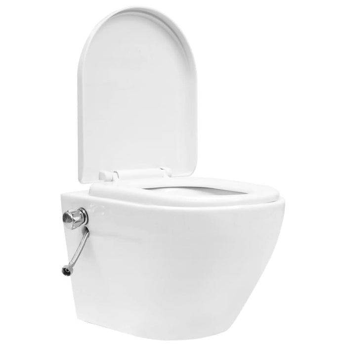 Vas WC suspendat fără ramă cu funcție de bideu, alb, ceramică - WALTI WALTI