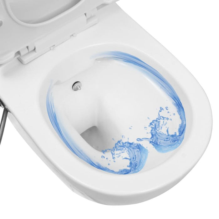 Vas WC suspendat fără ramă cu funcție de bideu, alb, ceramică - WALTI WALTI