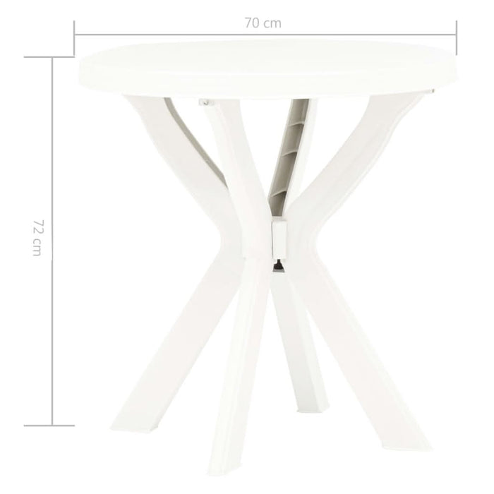 Masă de bistro, alb, Ø70 cm, plastic - WALTI WALTI