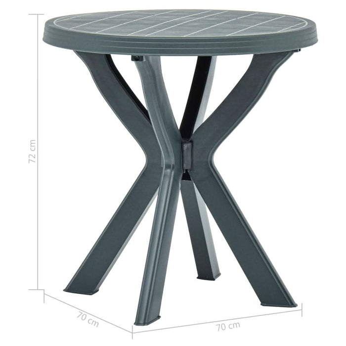 Masă de bistro, verde, Ø70 cm, plastic - WALTI WALTI