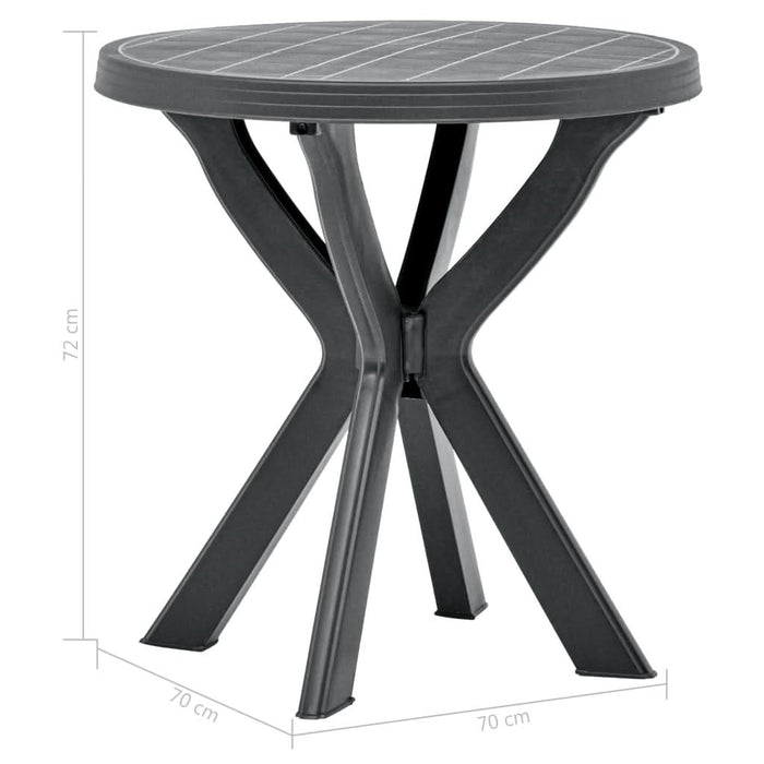 Masă de bistro, antracit, Ø70 cm, plastic - WALTI WALTI