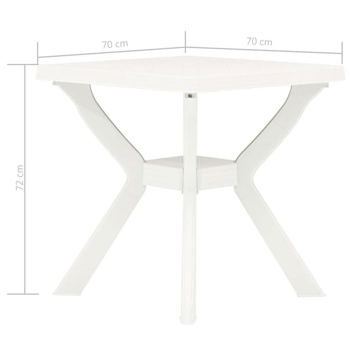 Masă de bistro, alb, 70x70x72 cm, plastic - WALTI WALTI