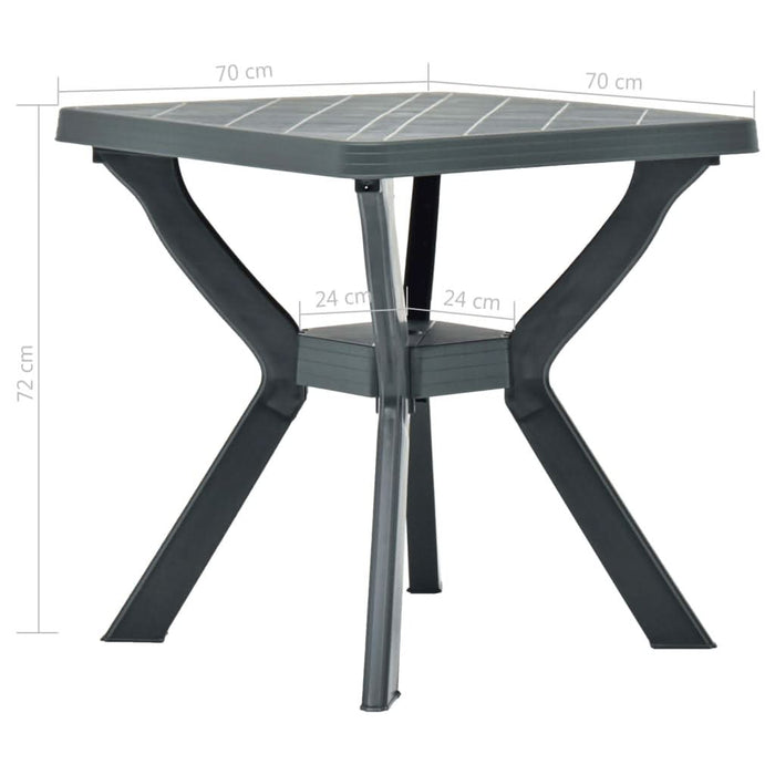 Masă de bistro, antracit, 70 x 70 x 72 cm, plastic - WALTI WALTI