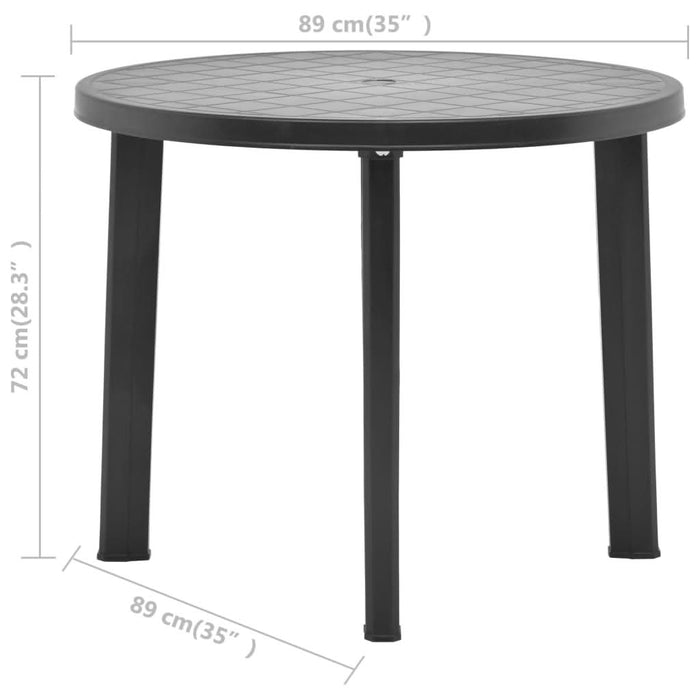 Masă de grădină, antracit, 89 cm, plastic - WALTI WALTI