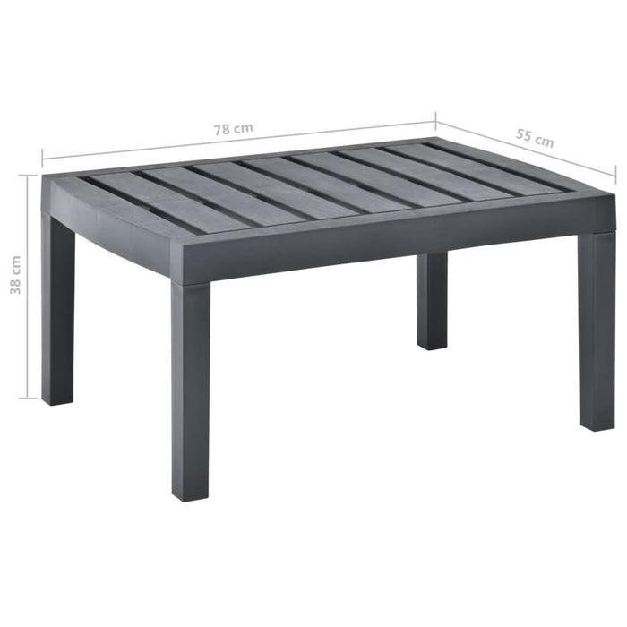 Masă de grădină, antracit, 78 x 55 x 38 cm, plastic - WALTI WALTI