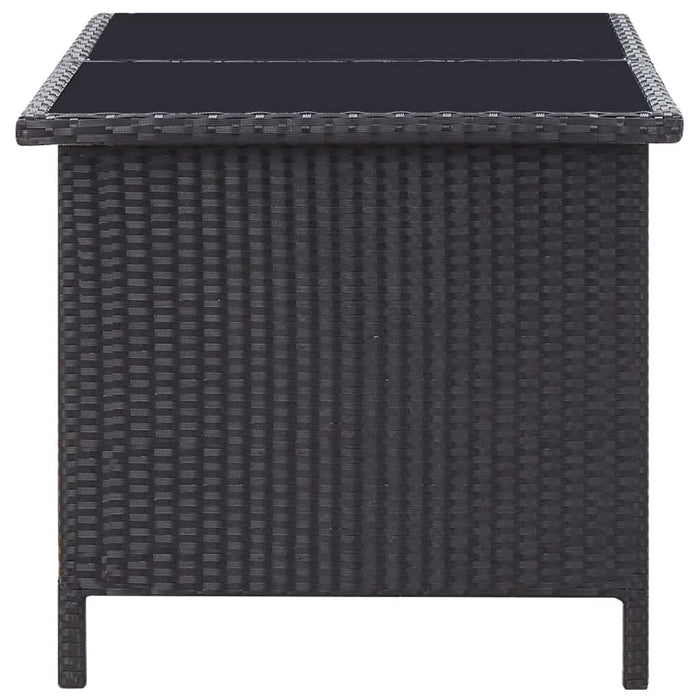 Set mobilier de grădină cu perne, 6 piese, negru, poliratan - WALTI WALTI