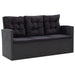 Set mobilier de grădină cu perne, 6 piese, negru, poliratan - WALTI WALTI