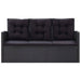 Set mobilier de grădină cu perne, 6 piese, negru, poliratan - WALTI WALTI