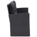 Set mobilier de grădină cu perne, 6 piese, negru, poliratan - WALTI WALTI
