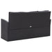 Set mobilier de grădină cu perne, 6 piese, negru, poliratan - WALTI WALTI
