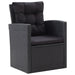 Set mobilier de grădină cu perne, 6 piese, negru, poliratan - WALTI WALTI