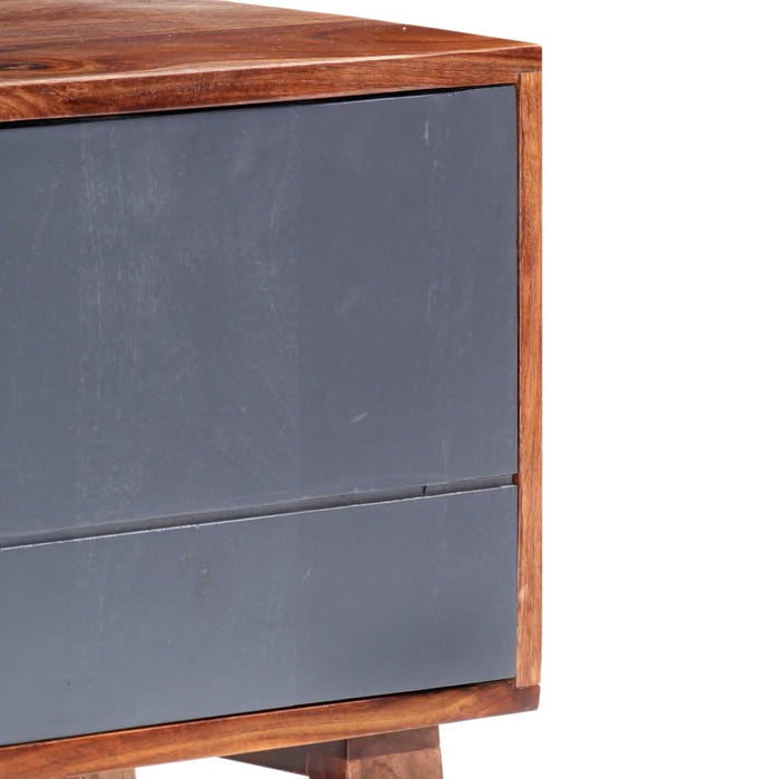 Comodă TV, gri, 140 x 30 x 45 cm, lemn masiv de sheesham - WALTI WALTI