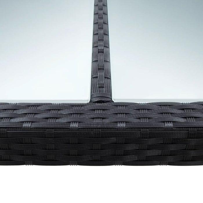 Masă de exterior, negru, 200x150x74 cm, poliratan - WALTI WALTI