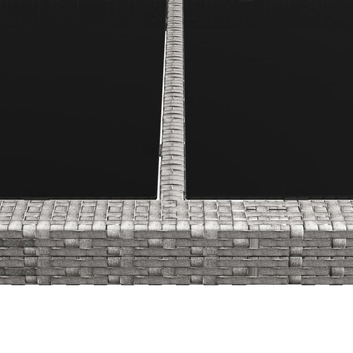 Masă de exterior, gri, 200x150x74 cm, poliratan - WALTI WALTI
