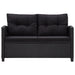 Set mobilier de grădină cu perne, 6 piese, negru, poliratan - WALTI WALTI