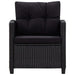 Set mobilier de grădină cu perne, 6 piese, negru, poliratan - WALTI WALTI