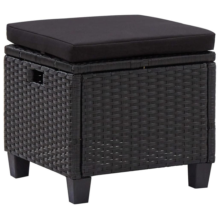 Set mobilier de grădină cu perne, 6 piese, negru, poliratan - WALTI WALTI