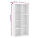 Bibliotecă, alb, 50 x 25 x 106 cm, PAL - WALTI WALTI