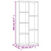 Bibliotecă, gri beton, 50 x 25 x 106 cm, PAL - WALTI WALTI