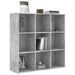 Bibliotecă, gri beton, 98 x 30 x 98 cm, PAL - WALTI WALTI
