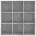 Bibliotecă, gri beton, 98 x 30 x 98 cm, PAL - WALTI WALTI