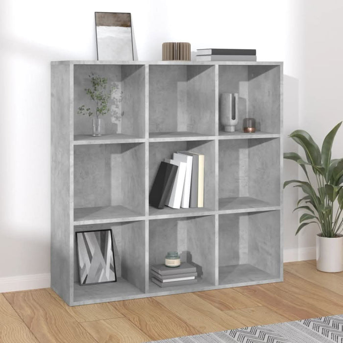 Bibliotecă, gri beton, 98 x 30 x 98 cm, PAL - WALTI WALTI