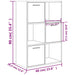 Dulap de depozitare, gri beton, 60 x 29,5 x 90 cm, PAL - WALTI WALTI
