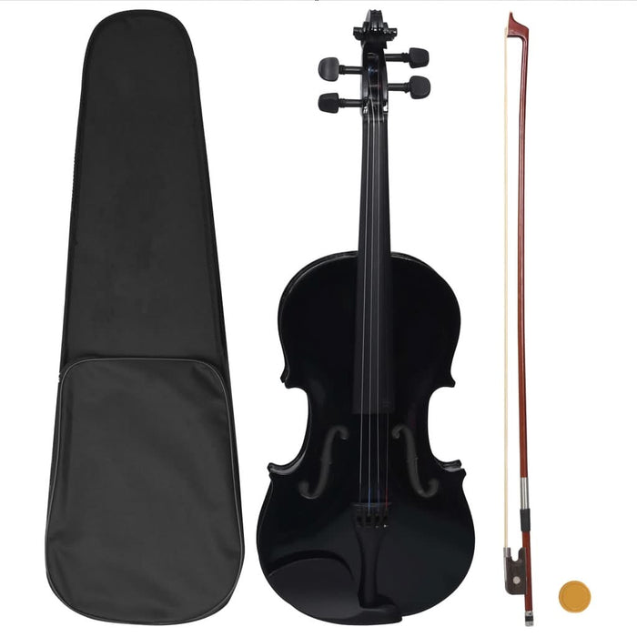 Set complet vioară cu arcuș și suport bărbie, negru 4/4 - WALTI WALTI