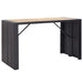 Set mobilier bar exterior, cu perne, 7 piese, negru, poliratan - WALTI WALTI