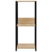 Bibliotecă mică negru/stejar, 33,5x39,6x79,7 cm, lemn prelucrat - WALTI WALTI