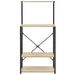 Dulap microunde, negru/stejar 60x39,6x123 cm lemn prelucrat - WALTI WALTI
