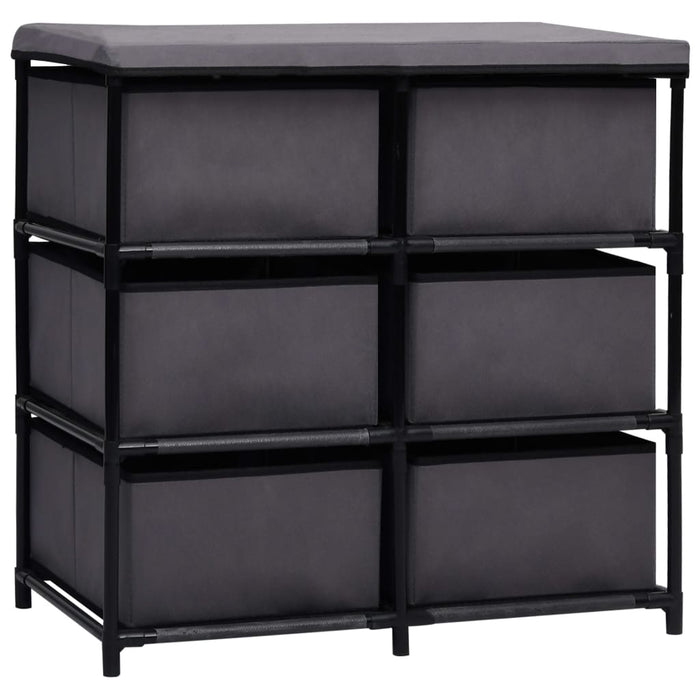 Dulap depozitare cu 6 sertare, gri, 55x29x55 cm, oțel - WALTI WALTI