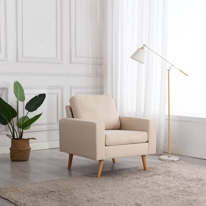 Fotoliu, crem, material textil - WALTI WALTI