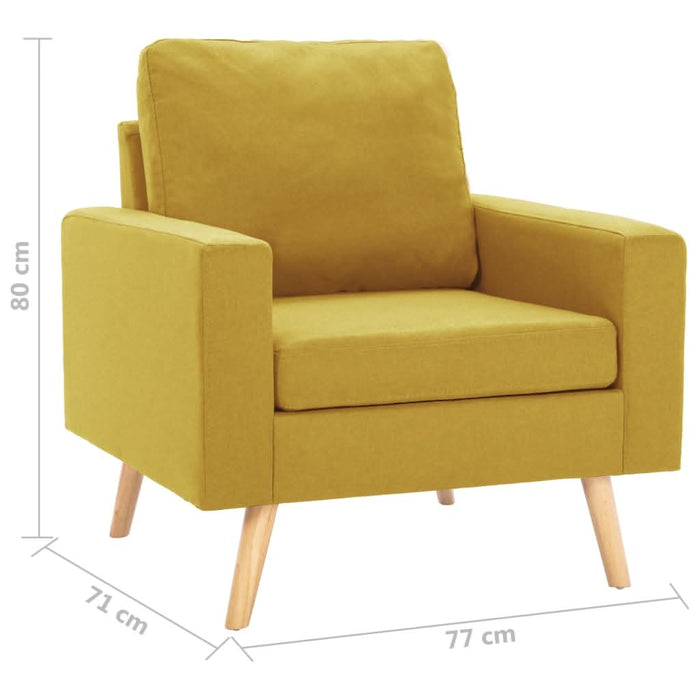 Fotoliu, galben, material textil - WALTI WALTI