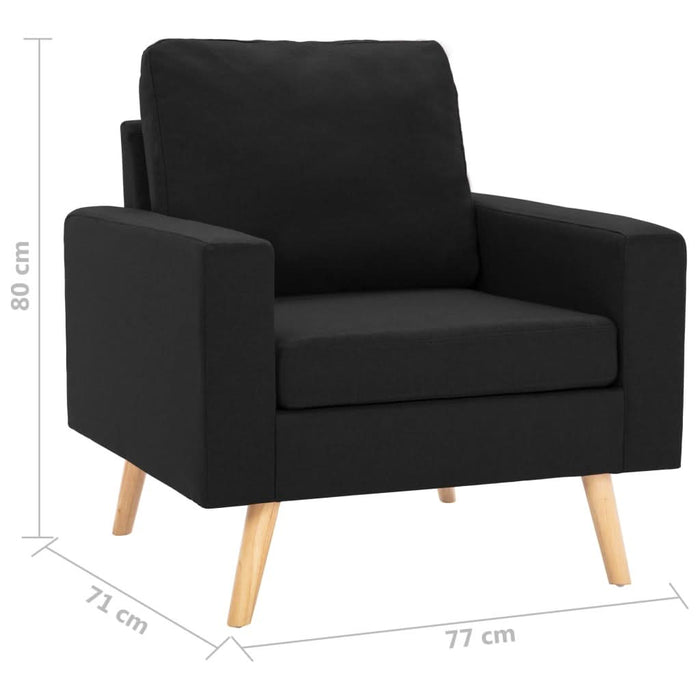 Fotoliu, negru, material textil - WALTI WALTI