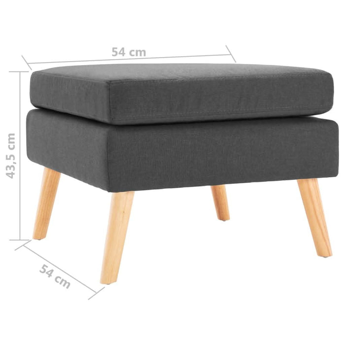 Taburet, gri închis, material textil - WALTI WALTI