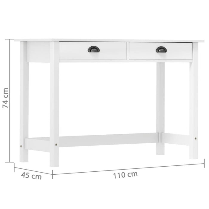 Masă consolă Hill cu 2 sertare, 110x45x74 cm, lemn masiv pin - WALTI WALTI