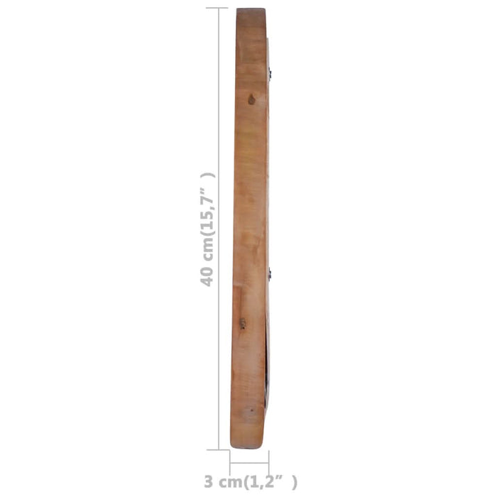 Oglindă de perete, 40 cm, tec, rotund - WALTI WALTI