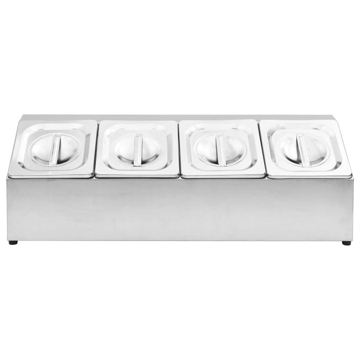 Recipient Gastronorm cu 4 secțiuni GN 1/6 oțel inoxidabil - WALTI WALTI
