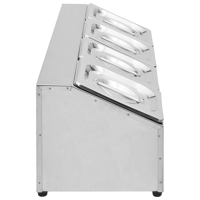 Recipient Gastronorm cu 4 secțiuni GN 1/6 oțel inoxidabil - WALTI WALTI