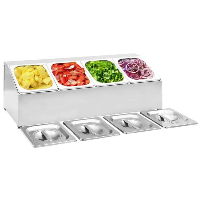 Recipient Gastronorm cu 4 secțiuni GN 1/6 oțel inoxidabil - WALTI WALTI