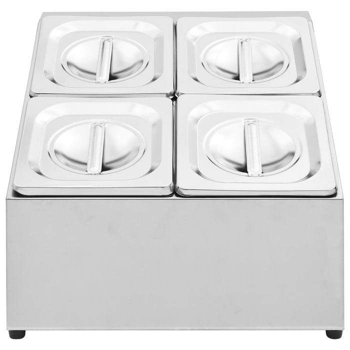 Recipient Gastronorm cu 4 secțiuni GN 1/6 oțel inoxidabil - WALTI WALTI