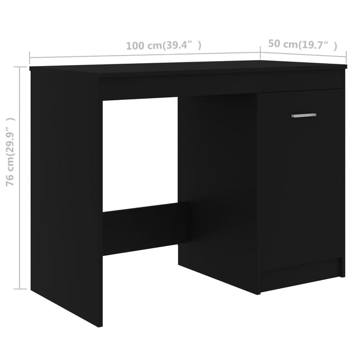 Birou, negru, 100 x 50 x 76 cm, PAL - WALTI WALTI