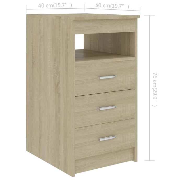 Dulap cu sertare, stejar sonoma, 40x50x76 cm, lemn compozit - WALTI WALTI