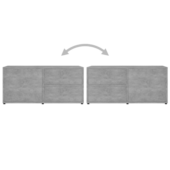 Comodă TV, gri beton, 80 x 34 x 36 cm, PAL - WALTI WALTI