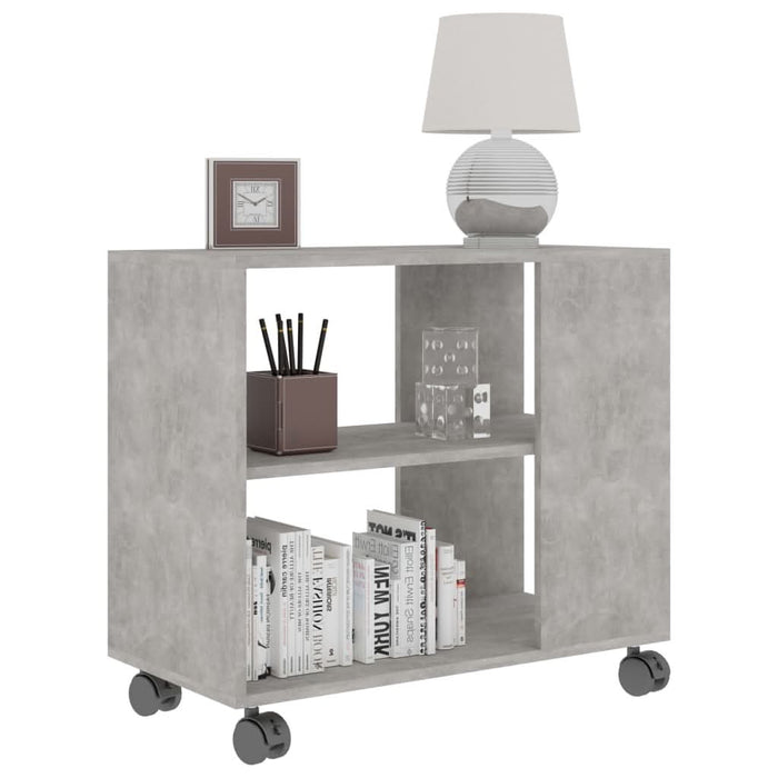 Masă laterală, gri beton, 70x35x55 cm, lemn compozit - WALTI WALTI