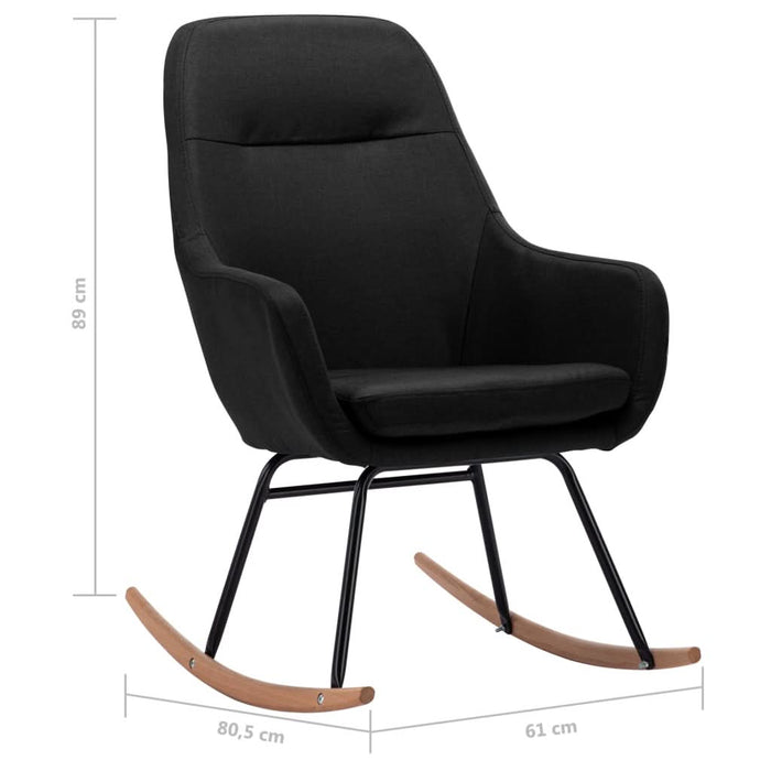 Scaun balansoar, negru, material textil - WALTI WALTI