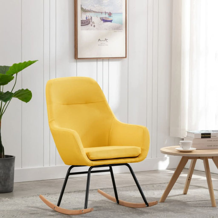 Scaun balansoar, galben muștar, material textil - WALTI WALTI