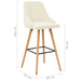 Scaune de bar, 2 buc., crem, catifea - WALTI WALTI